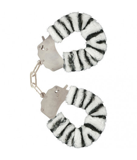 FURRY FUN CUFFS BONDAGE ZEBRA