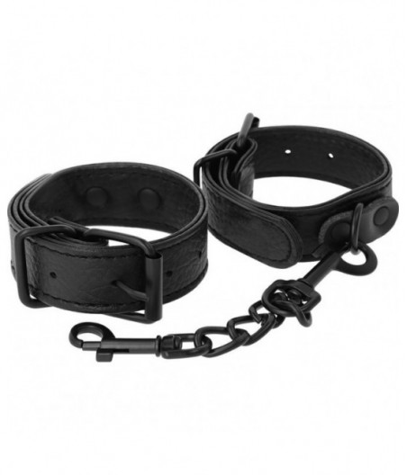 DARKNESS WIDE THIN TEXTURED HANDCUFFS