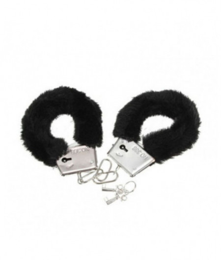 DIABLO PICANTE PLEASURE FURRY HANDCUFFS BLACK