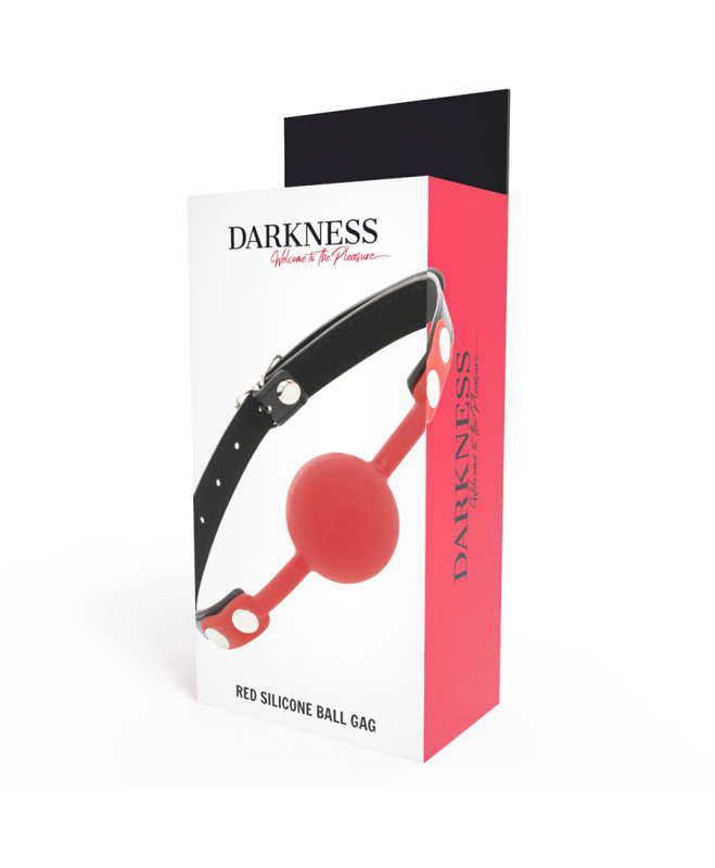 DARKNESS BALL SILICONE GAG RED 2
