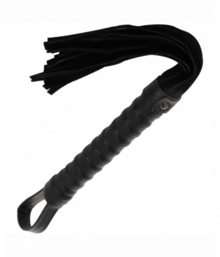 DARKNESS BLACK BONDAGE WHIP WITH LEATHER HANDLE