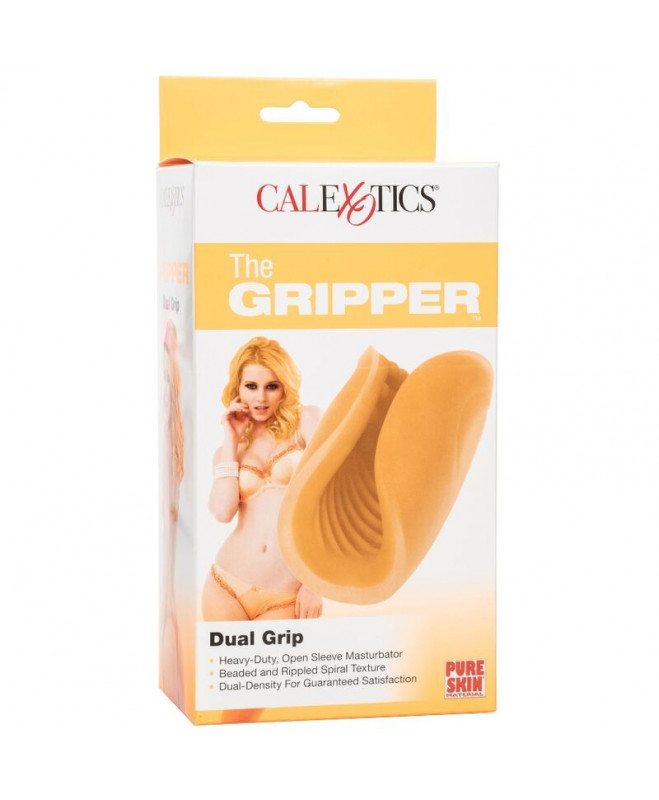 CALEX BEADED GRIP MASTURBATOR - ORANŽINĖ 10