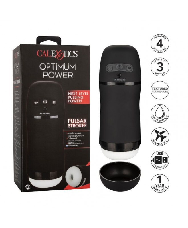 CALEX OPTIMUM POWER STROKER VIBRAVIMO IR SIurbimo FUNKCIJOS 2