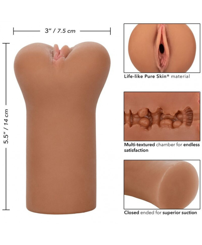 CALEX BOUNDLESS VULVA STROKER - KARAMELĖS ODOS 6