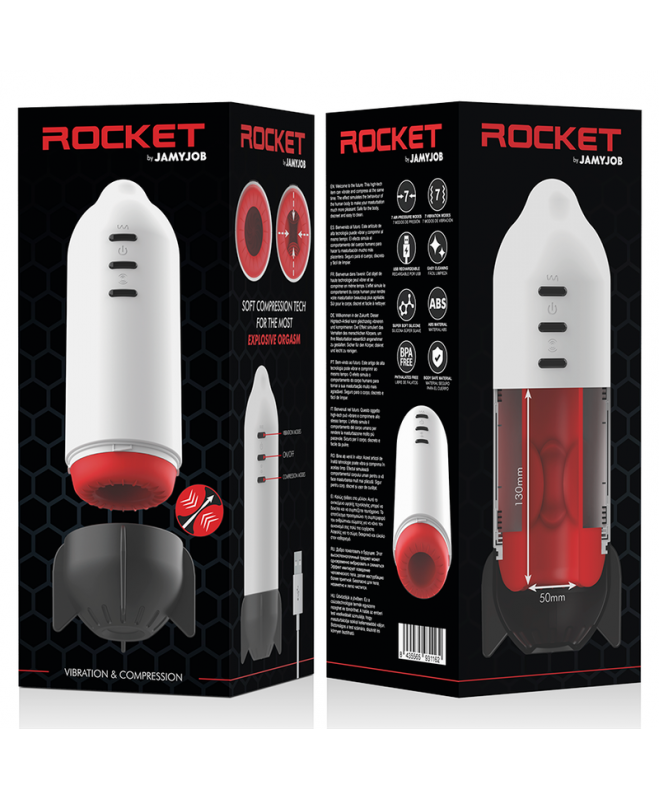 JAMYJOB ROCKET MASTURBATOR SOFT COMPRESSION TECH IR VIBRATION 10