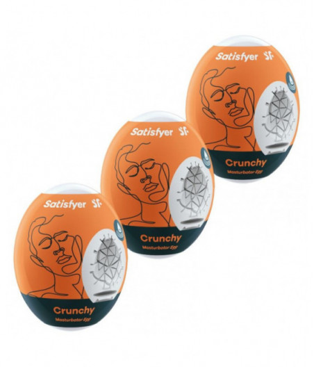 SATISFYER 3 MASTURBATOR EGGS - CRUNCHY