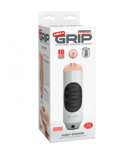 PIPEDREAM EXTREME TOYZ MEGA GRIP VAGINA MASTURBATOR VIBRATOR