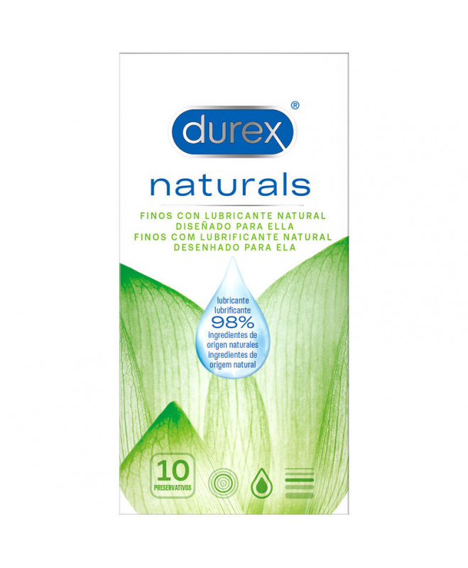 DUREX NATURALS PLONI PREzervatyvai NATURAL LUBE 10 VIENETŲ