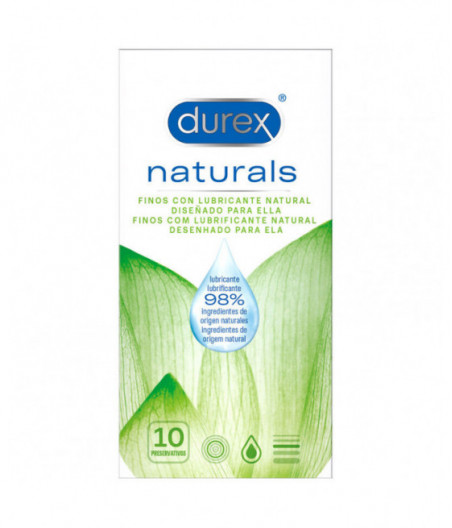 DUREX NATURALS THIN CONDOMS NATURAL LUBE 10 UNITS