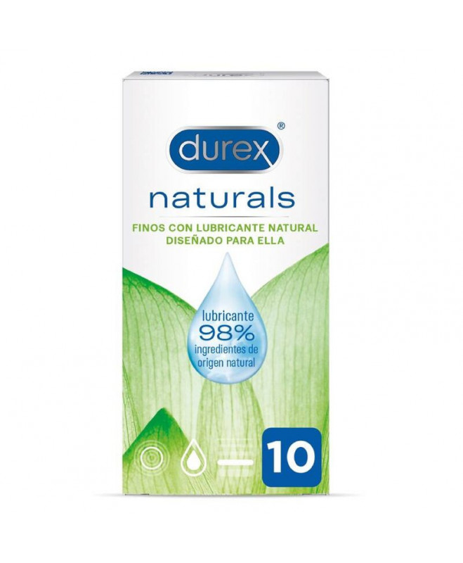 DUREX NATURALS PLONI PREzervatyvai NATURAL LUBE 10 VIENETŲ 2