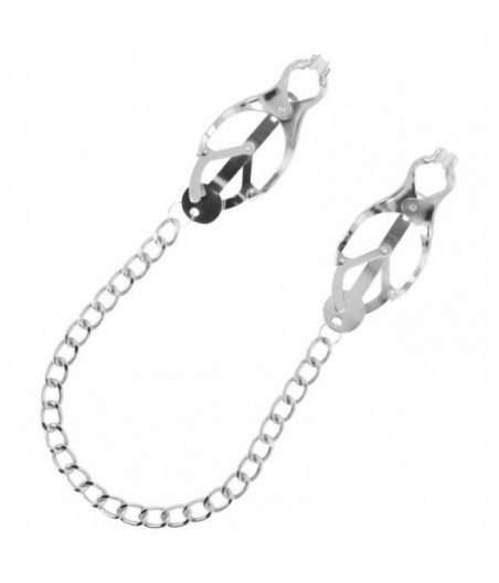 DARKNESS METAL NIPPLE CLAMP WITH CHAIN
