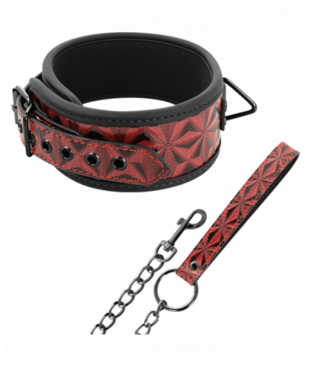 BEGME RED EDITION PREMIUM VEGAN LEATHER COLLAR WITH NEOPRENE LINING