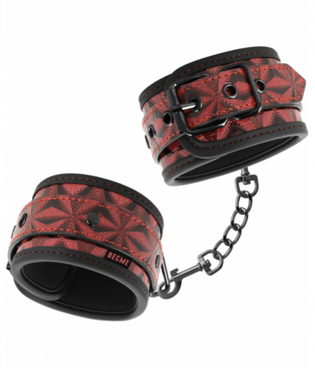 BEGME RED EDITION PREMIUM HANDCUFFS WITH NEOPRENE LINING