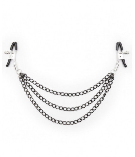 OHMAMA FETISH NIPPLE CLAMPS WITH BLACK CHAINS