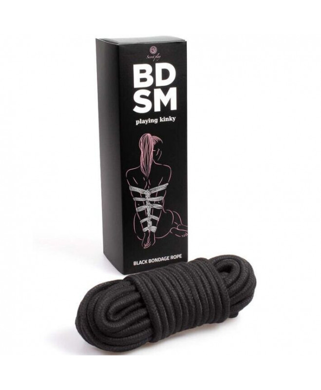 SECRETPLAY BLACK BONDAGE ROPE – BDSM KOLEKCIJA