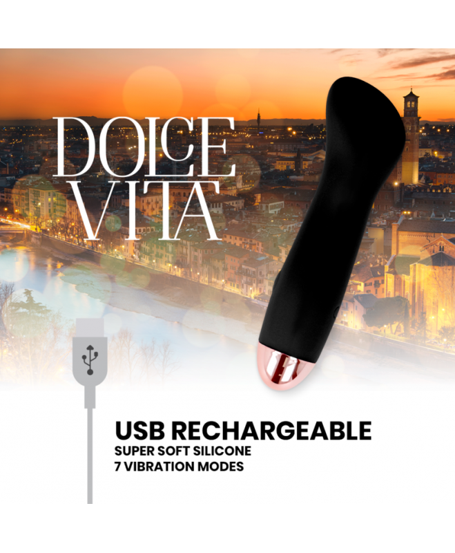 DOLCE VITA PAKRAUJAMAS VIBRATORIUS ONE BLACK 7 GREIT 4