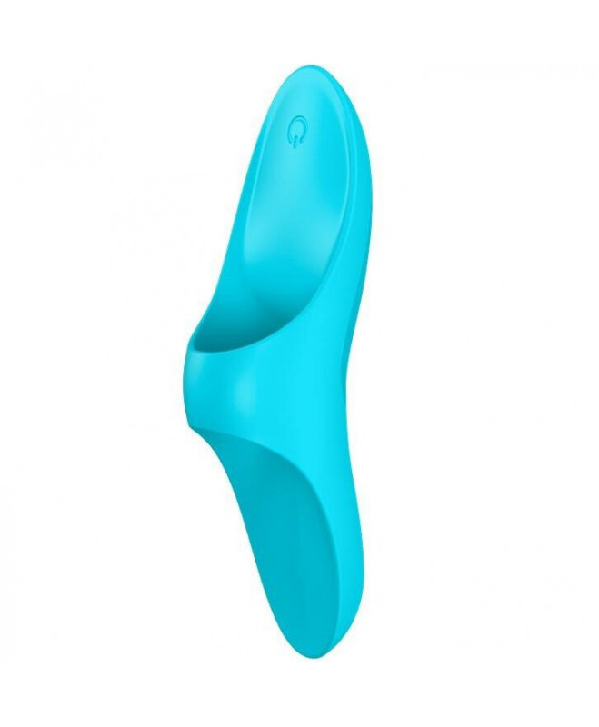 SATISFYER TEASER FINGER VIBRATOR – MĖLYNA ŠVIESA