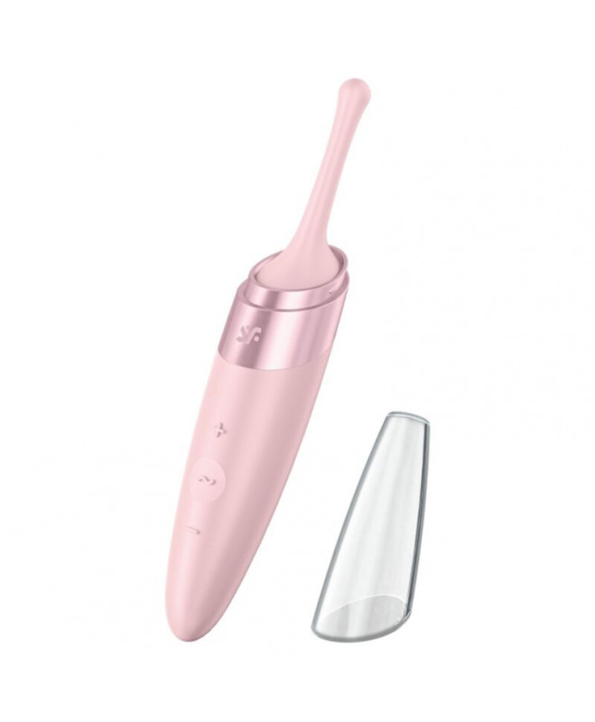 VIBRATORIUS SATISFYER TWIRLING DELIGHT CLIT TIP – ROŽINĖ