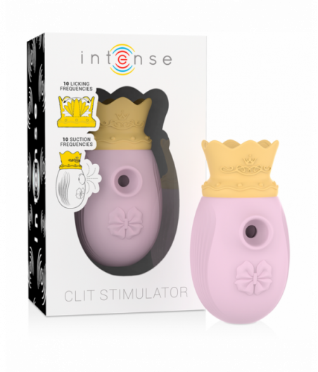 INTENSE CLIT STIMULATOR 10 LICKING AND SUCTION FREQUENCIES - PINK