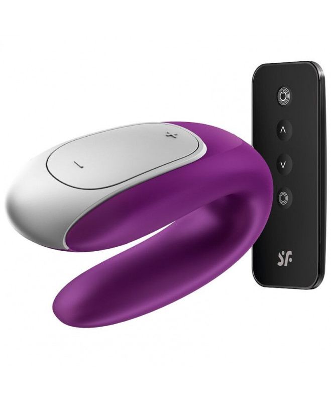 SATISFYER DOUBLE FUN PARTNER VIBRATOR - PURPURA 2