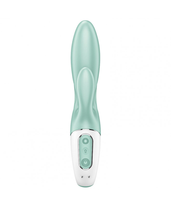 SATISFYER AIR PUMP BUNNY 5+ PRIPUČIAMA TRIUŠIO VIBRATORIAUS PROGRAMĖ – ŽALIA 2