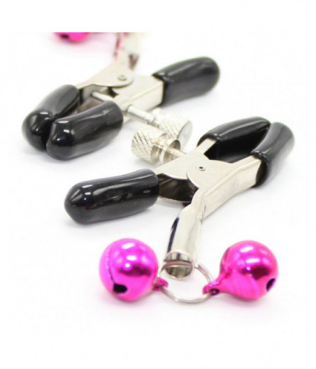 OHMAMA FETISH - DOUBLE BELLS NIPPLE CLAMPS PINK