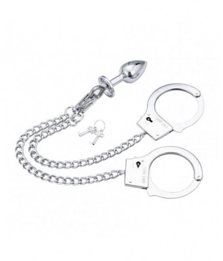 OHMAMA FETISH HANDCUFFS WITH METAL AND PLUG
