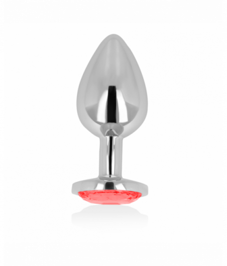 OHMAMA ANAL PLUG WITH RED CRYSTAL 8 CM