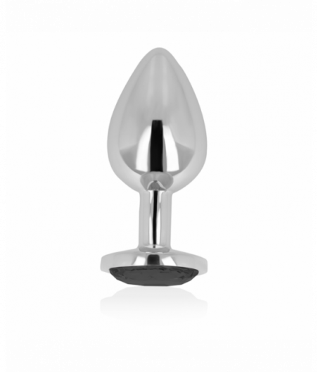 OHMAMA ANAL PLUG WITH BLACK CRYSTAL 7 CM