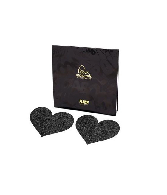 BIJOUX PEZONERAS FLASH BLACK HEART