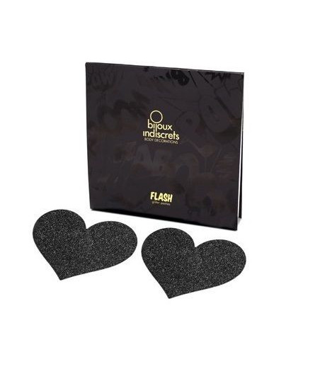 BIJOUX PEZONERAS FLASH BLACK HEART