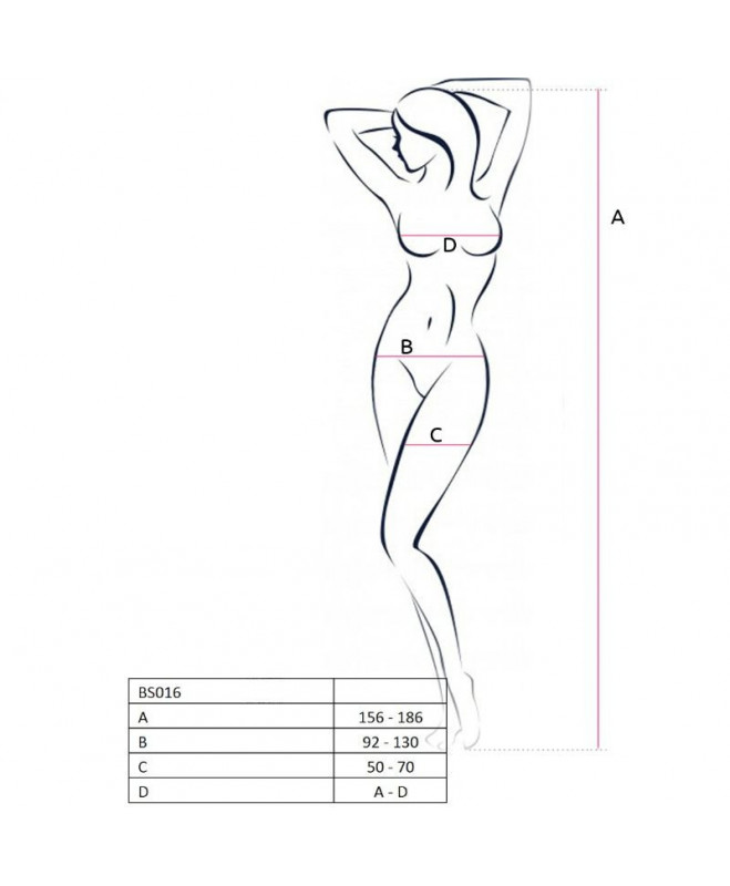 PASSION WOMAN BS016 BODYSSTOCKING WHITE VIENAS DYDIS 2