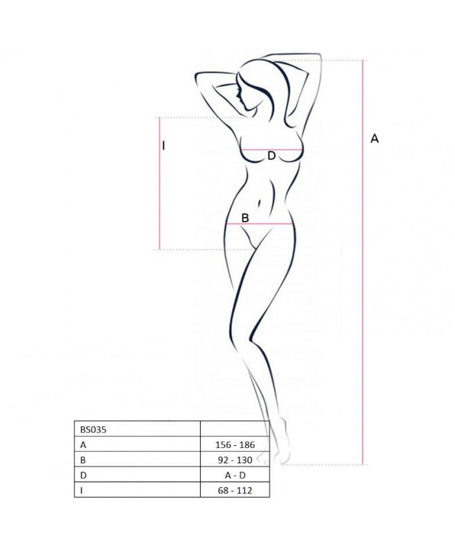 PASSION WOMAN BS035 BODYSSTOCKING BALTA VIENAS DYDIS 2