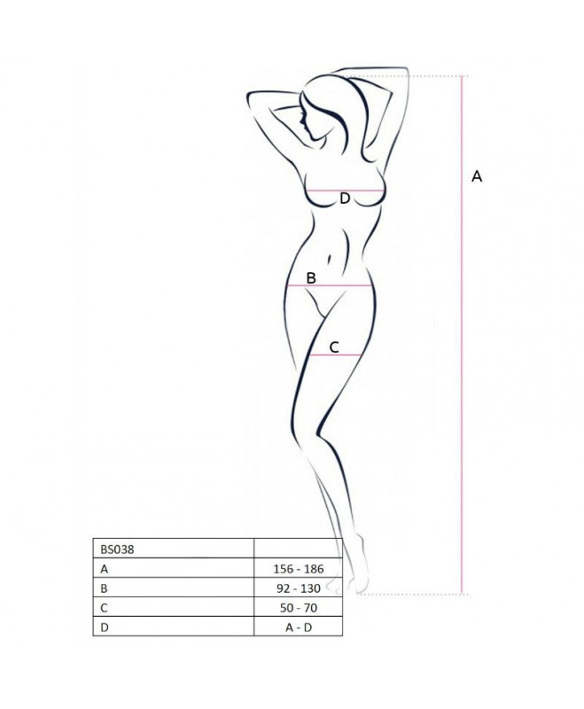 PASSION WOMAN BS038 BODYSSTOCKING BALTA VIENAS DYDIS 2