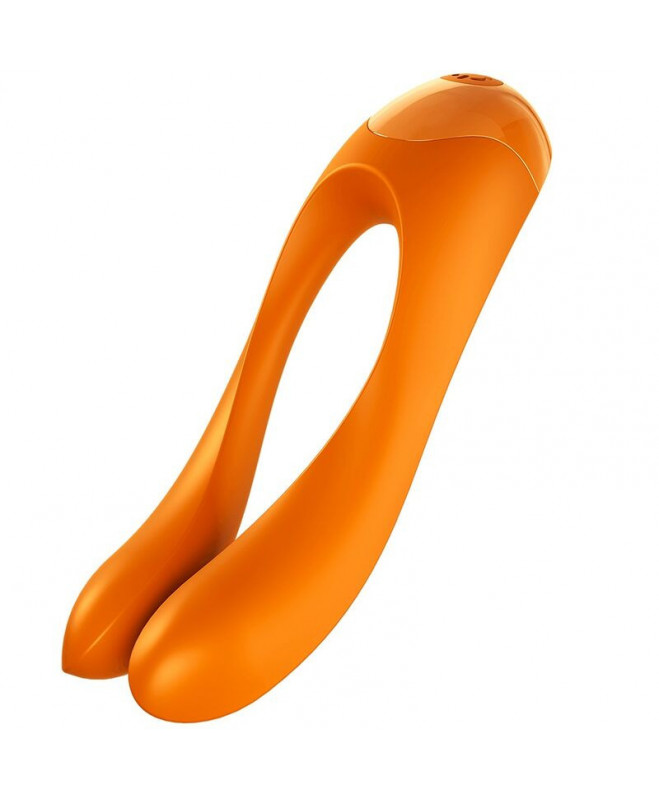 SATISFYER CANDY CANE FINGER VIBRATOR ORANŽINĖ