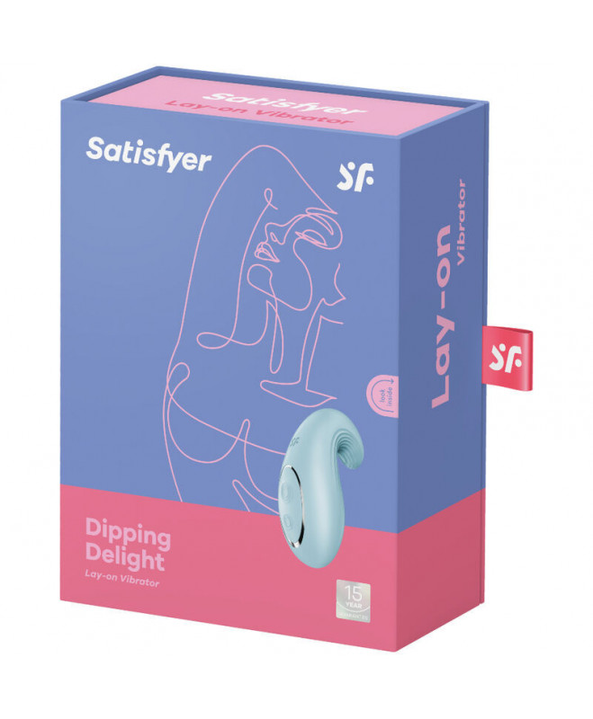 SATISFYER DIPPING DELIGHT LAY-ON VIBRATOR - MĖLYNAS 4