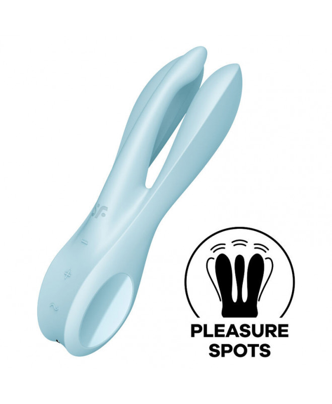 SATISFYER THREESOME 1 1 VIBRATOR – MĖLYNA