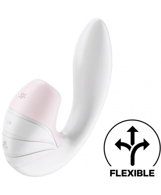 SATISFYER SUPERNOVA AIR PULSE STIMULIATORIUS IR VIBRACIJA - BALTAS