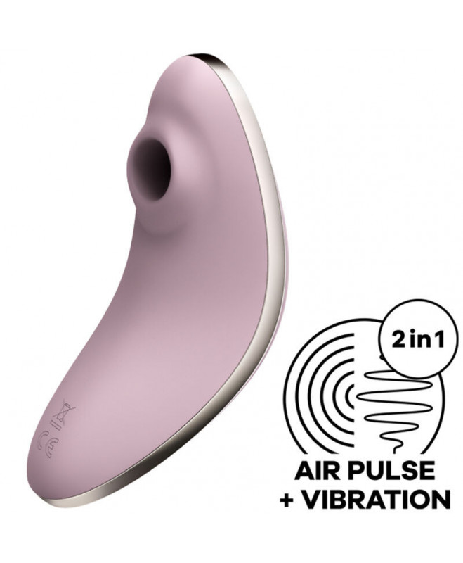 SATISFYER VULVA LOVER 1 AIR PULSE STIMULIATORIUS IR VIBRATORIUS - VIOLETINĖ