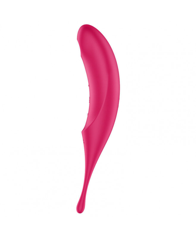 SATISFYER TWIRLING PRO AIR PULSE STIMULIATORIUS IR VIBRATORIAUS – RAUDONA 3