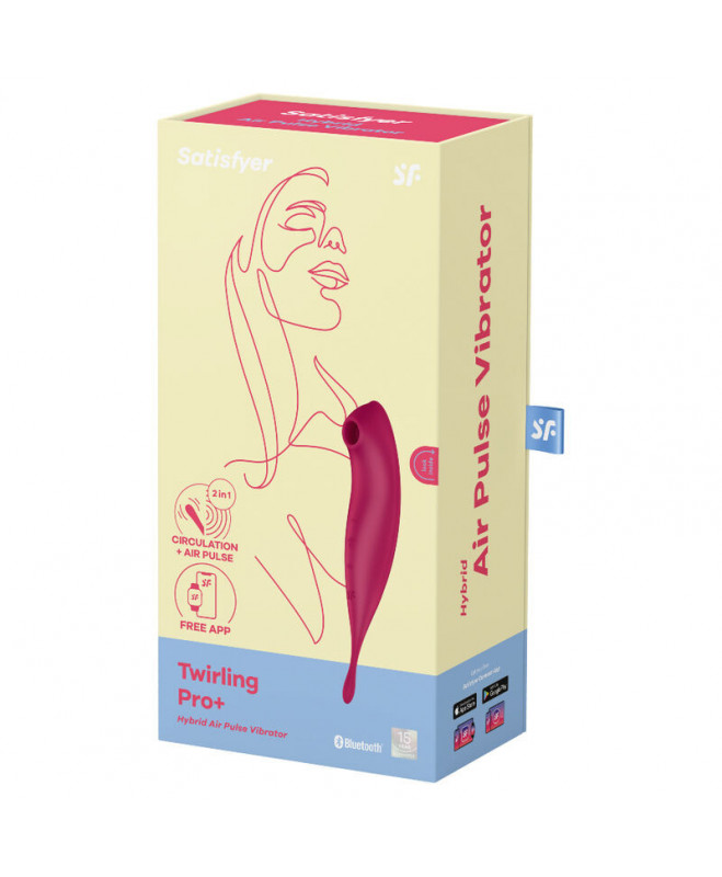 SATISFYER TWIRLING PRO+ AIR PULSE STIMULIATORIŲ IR VIBRATORIŲ PROGRAMĖ – RAUDONA 3