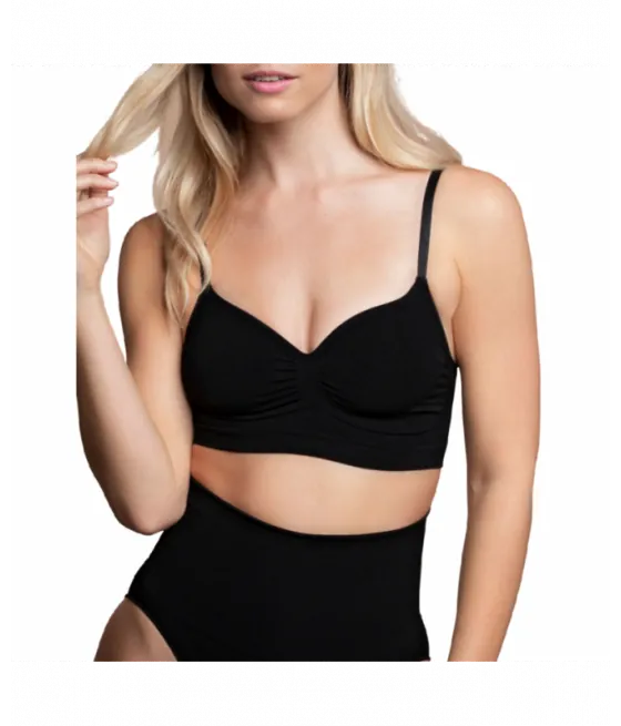 BYE BRA SEAMLES BRA MEDIUM CONTROL - BLACK S
