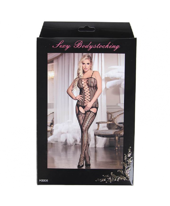 KARALIENĖS ALATINIAI ATIDARYTI BODYSTOCKING S-L 7