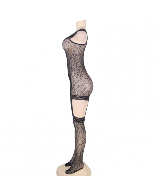 Karalienės apatinis trikotažas LEOPARD RAŠTO BODYSTOCKING S-L 6