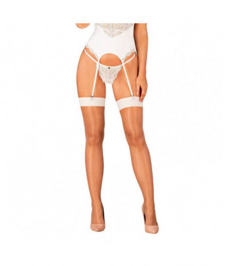 OBSESSIVE S814 STOCKINGS WHITE