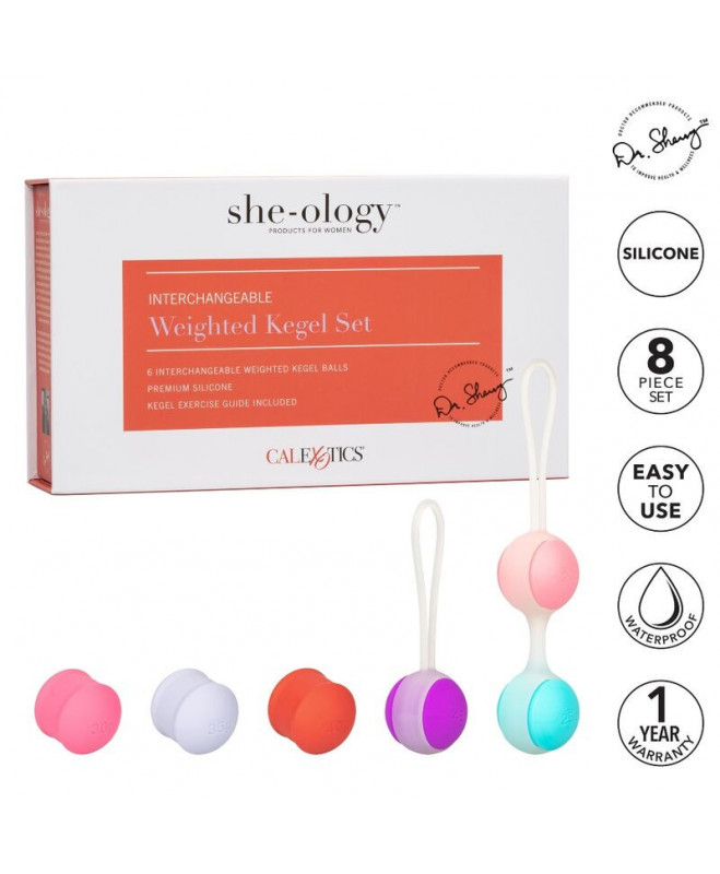 CALEX SHE-OLOGY SET BOLAS KEGEL INTERCAMBIABLES 6