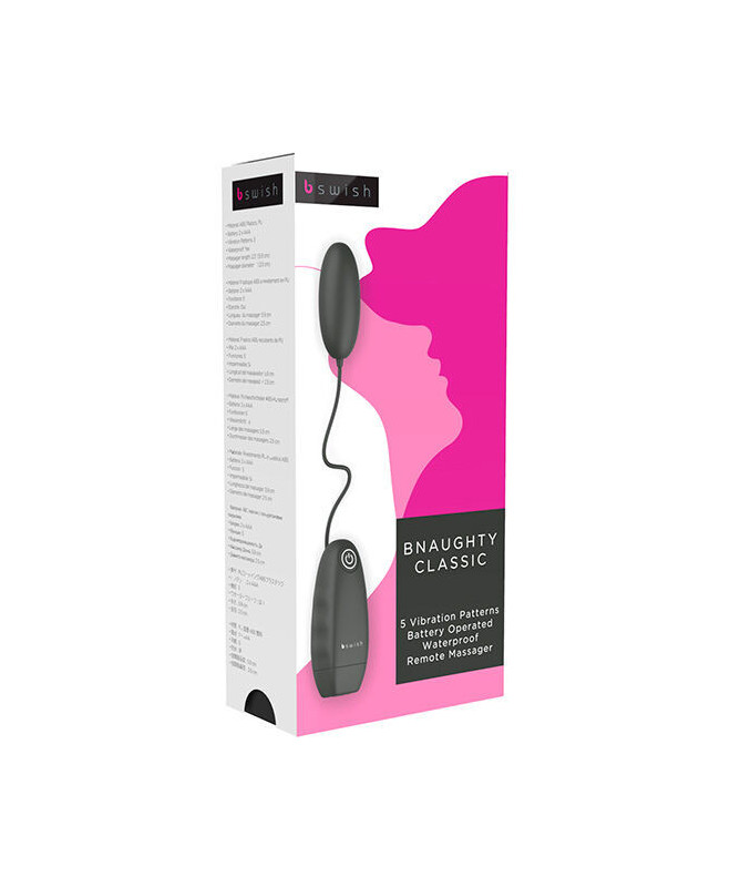 B SWISH BNAUGHTY CLASSIC VIBRATING BULLET BLACK 2