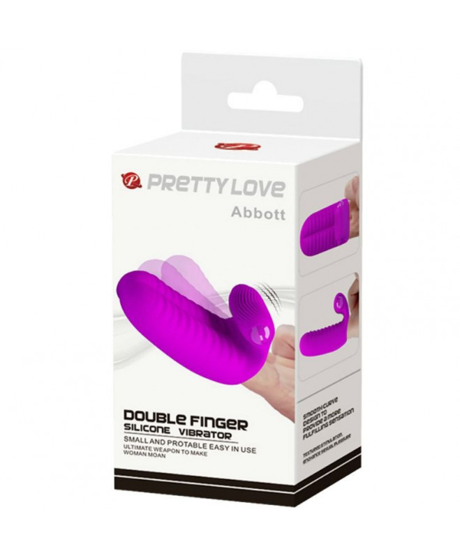 PRETTY LOVE ABBOTT STIMULIAVIMAS DOUBLE FINGER PURPLE 6