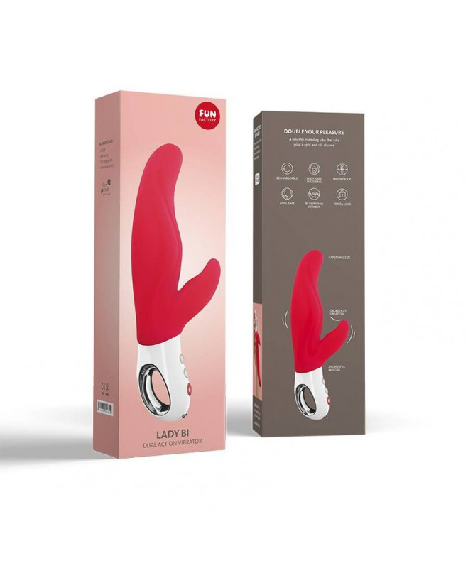 FUN FACTORY - LADY BI DUAL VIBRATOR INDIA RED 6