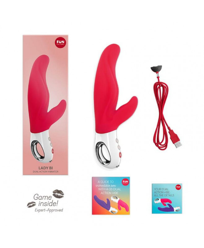 FUN FACTORY - LADY BI DUAL VIBRATOR INDIA RED 7